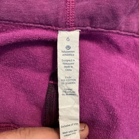 Lululemon On The Daily Hoodie Size 6 Purple - Picture 7 of 8